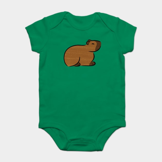 Capybara Baby Bodysuit by DeguArts